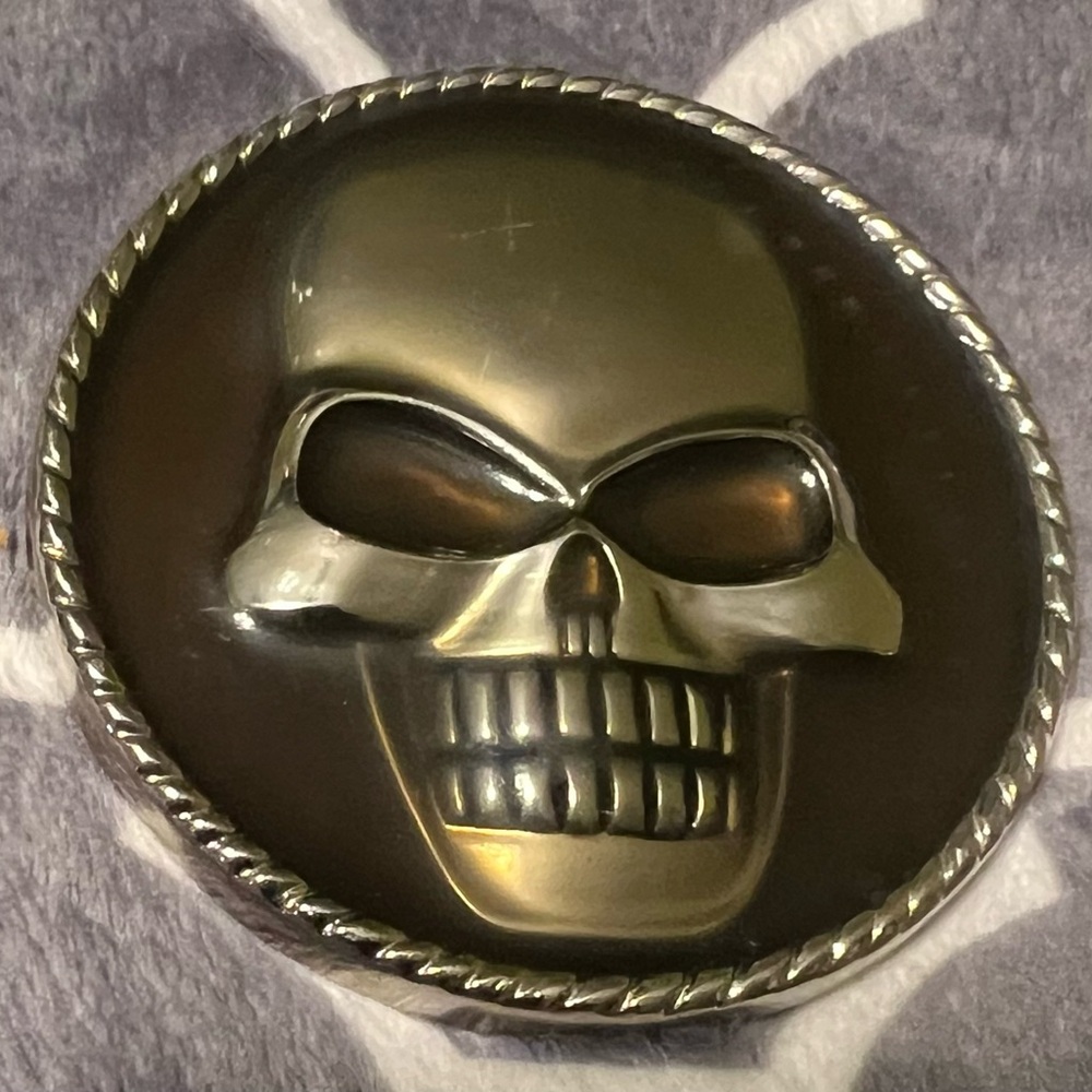Vintage Skull‎ Belt Buckle A217 Classico Italia Metal Mens Western Biker